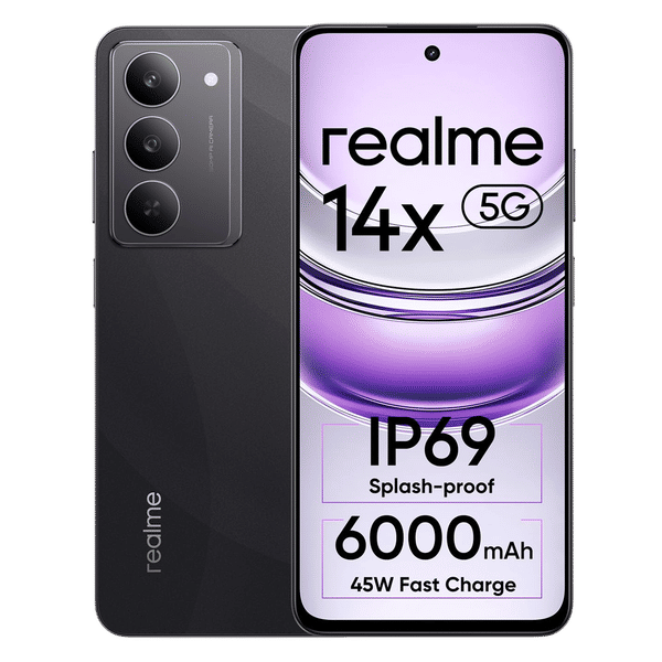 Buy realme 14x 5G (6GB RAM, 128GB, Crystal Black) Online - Croma